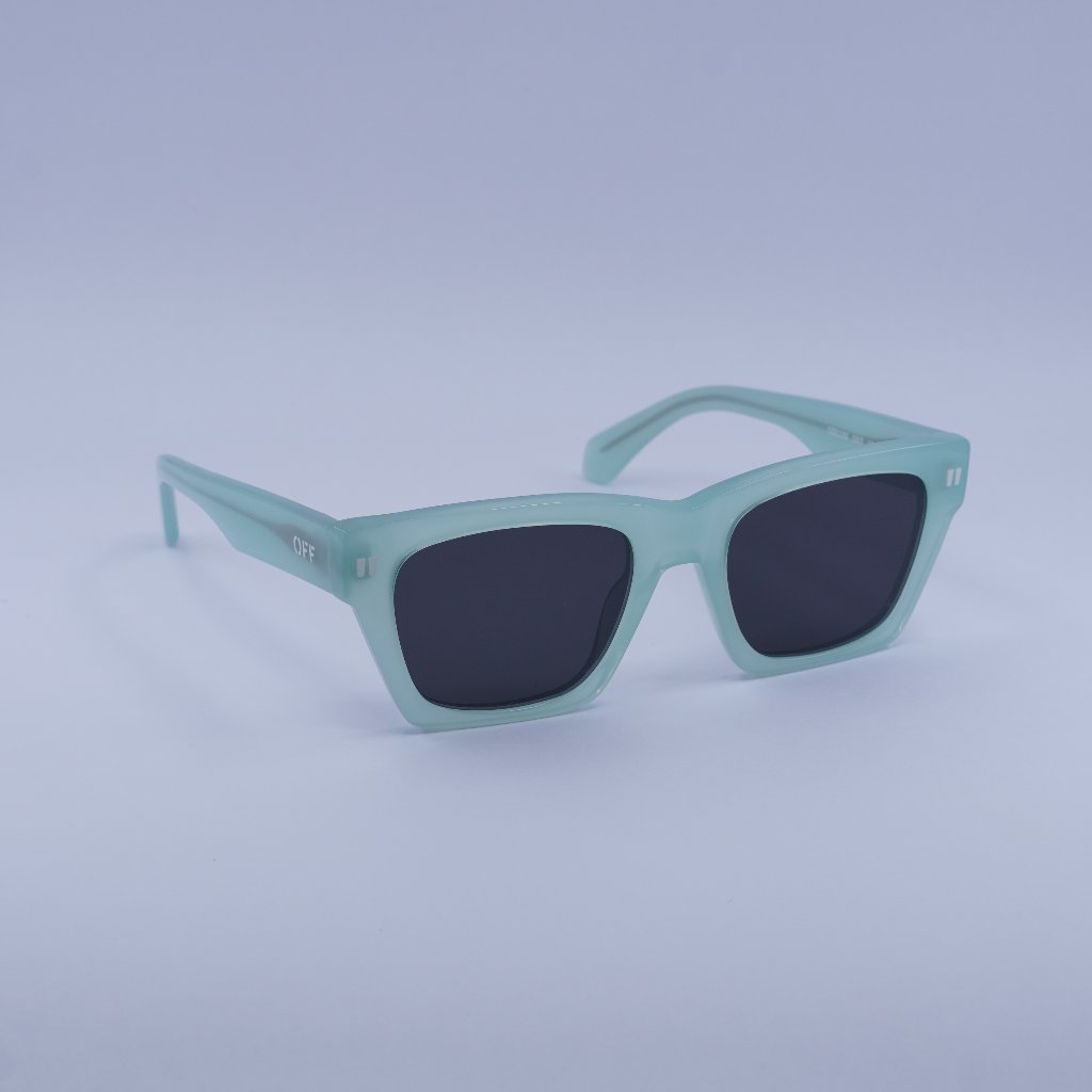 Off-White Oeri13x Valdez 5307 Sunglasses Sage Square Frame, Dark Grey Lenses